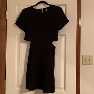 Kenzie side cut out black dress
